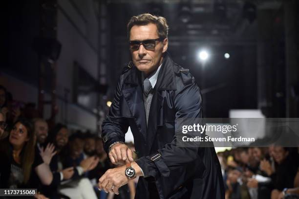 Ron Duguay walks the runway at the 2019 Laureus Fashion Show Gala during New York Fashion Week, bringing together sport and fashion to shine a light...