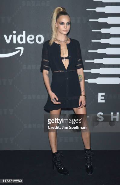 Cara Delevingne attends the Savage x Fenty arrivals during New York Fashion Week at Barclays Center on September 10, 2019 in New York City.