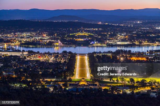 canberra, act, australia - canberra night stock pictures, royalty-free photos & images