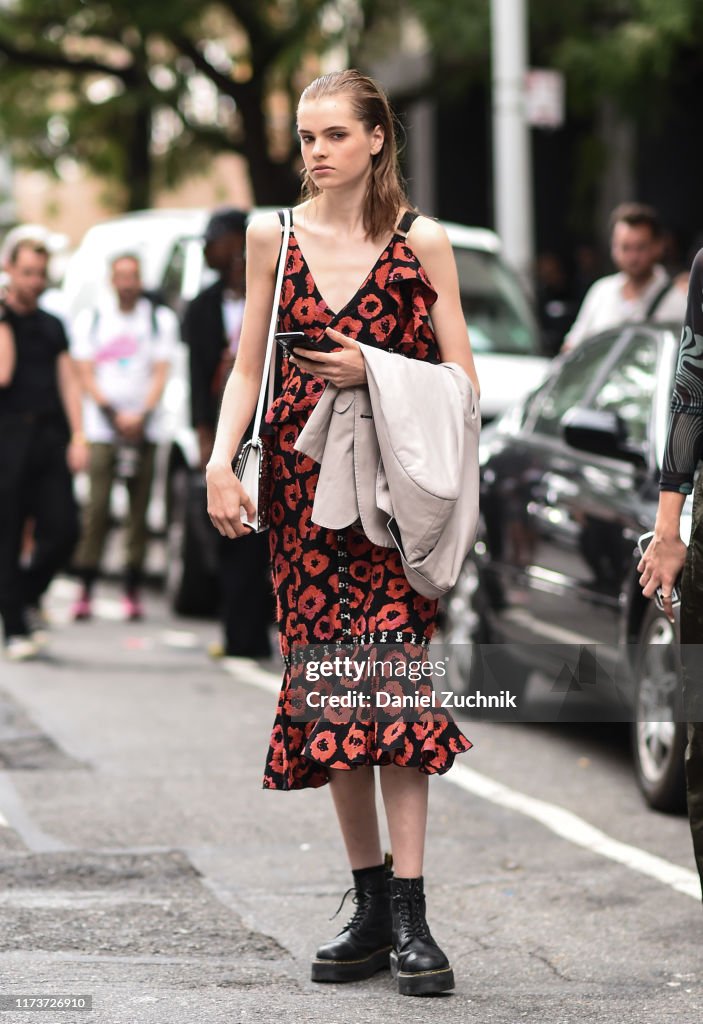 Street Style - New York Fashion Week September 2019 - Day 6