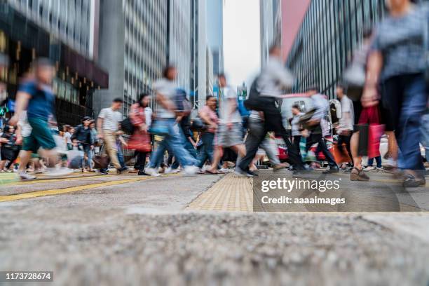 hong kong central streetscape,city life - hong kong mass transit fotografías e imágenes de stock