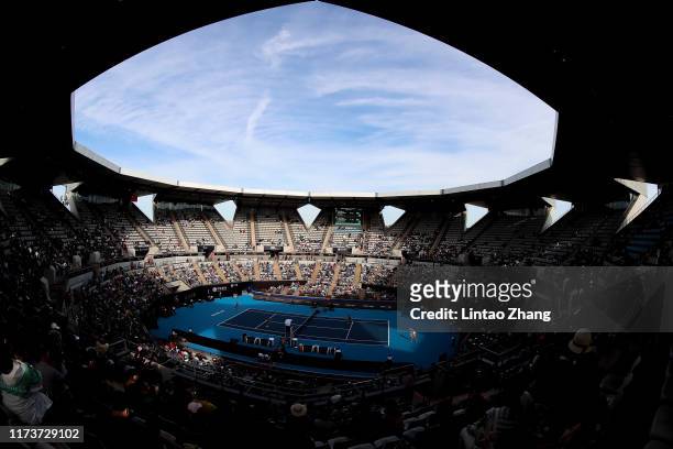 General view during the Women's doubles Semifinal match between Sofia Kenin and Bethanie Mattek-Sands of the United States and Shuko Aoyama of Japan...