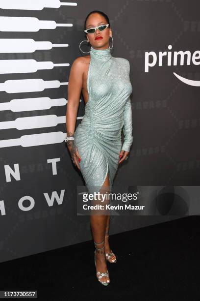 Rihanna attends Savage X Fenty Show Presented By Amazon Prime Video - Arrivals at Barclays Center on September 10, 2019 in Brooklyn, New York.