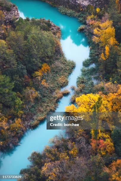 jucar river in spain - rio imagens e fotografias de stock