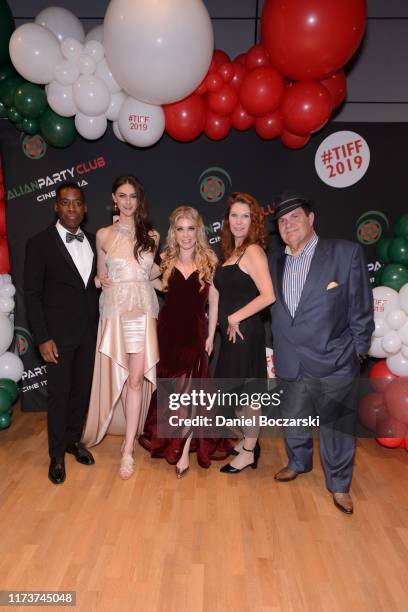 Jaze Bordeaux, Avaah Blackwell, Karle Rosee, Stephanie Jones and Gino Bravo attend the Italian Party Club at TIFF 2019 at Artscape Daniels on...