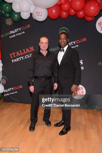 Richard Zeppieri and Jaze Bordeaux attend the Italian Party Club at TIFF 2019 at Artscape Daniels on September 10, 2019 in Toronto, Canada.