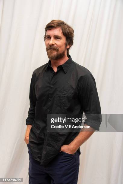 Christian Bale at the "Ford v Ferrari" Press Conference at the Fairmont Royal York on September 09, 2019 in Toronto, Canada.
