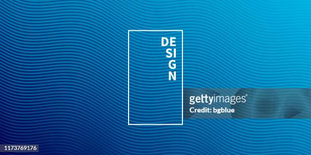trendige geometrische design - blau abstrakte hintergrund - groovy stock-grafiken, -clipart, -cartoons und -symbole