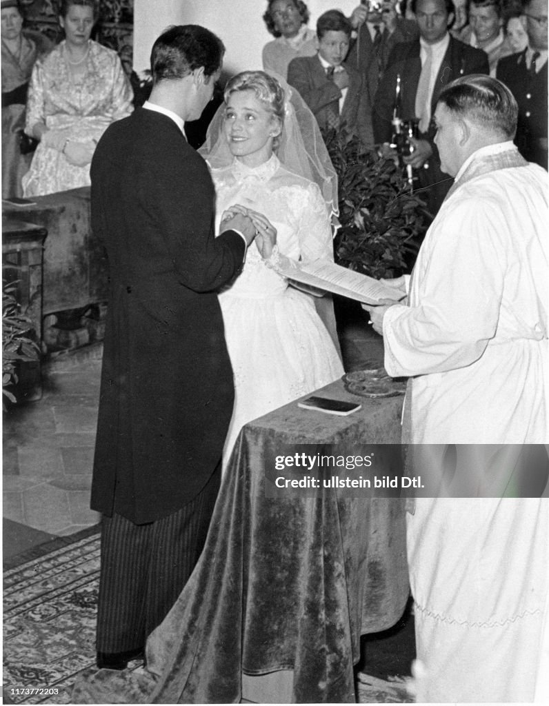 Wedding of Maria Schell with Horst Hächler 1957