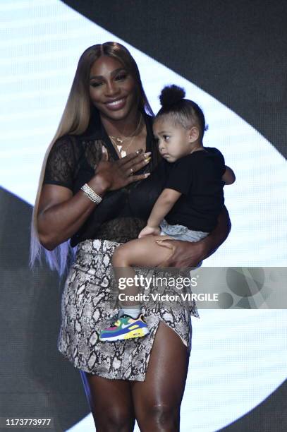 Designer Serena Williams walks the runway at the S by Serena Williams Ready to Wear Spring/Summer 2020 fashion show during New York Fashion Week on...