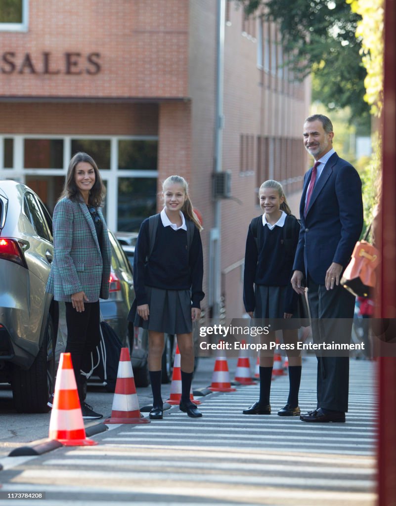 Spanish Royals Attend First Day Of School
