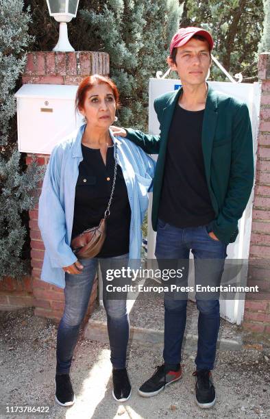 Camilo Sesto's son, Camilo Blanes Ornelas, and Lourdes Ornelas are seen on September 10, 2019 in Madrid, Spain.