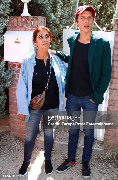 Camilo Sesto's son, Camilo Blanes Ornelas, and Lourdes Ornelas are seen on September 10, 2019 in Madrid, Spain.