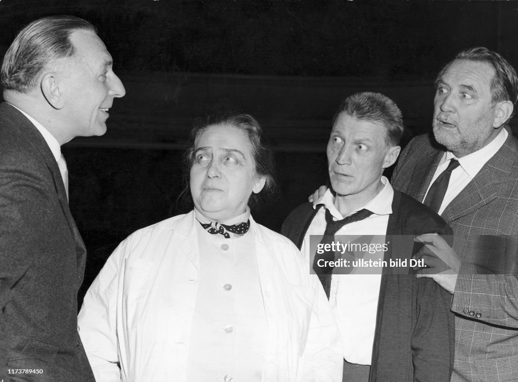 The Physicists": Theo Lingen, Therese Giehse, Hans Christian Blech, Gustav Knuth 1962