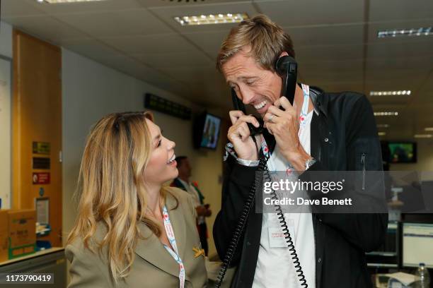 Abbey Clancy and Peter Crouch representing Children with Cancer attend BGC Charity Day at One Churchill Place on September 11, 2019 in London,...