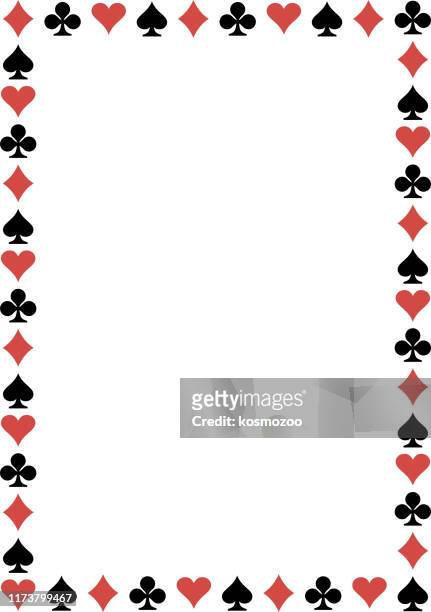 playing card symbols frame - casino poker stock illustrations