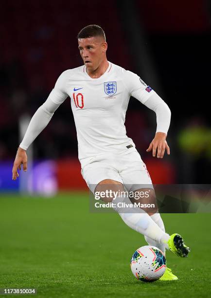 Ross Barkley of England in action during the UEFA Euro 2020 qualifier match between England and Kosovo at St. Mary's Stadium on September 10, 2019 in...