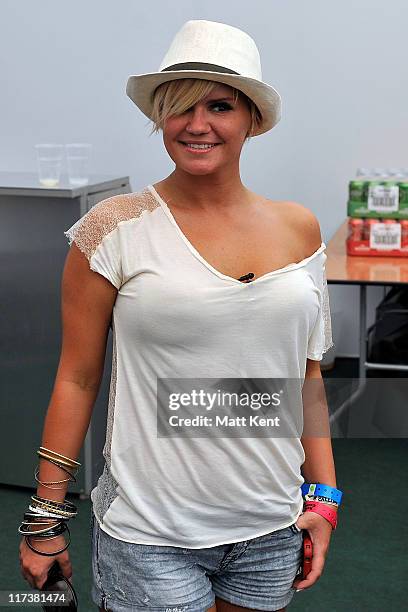 Kerry Katona attends day three of Hard Rock Calling at Hyde Park on June 26, 2011 in London, England.