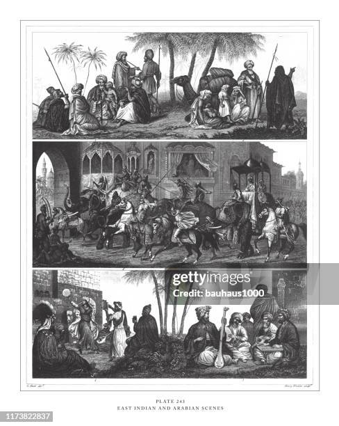 stockillustraties, clipart, cartoons en iconen met rassen van de mensheid gravure antieke illustratie, gepubliceerd 1851 - sect