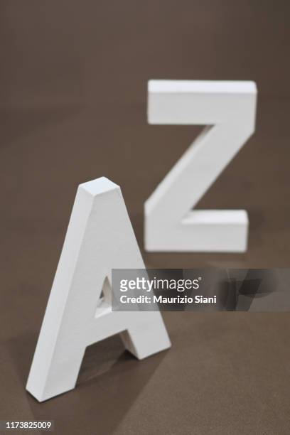 studio shot of a and z letters - z photos et images de collection