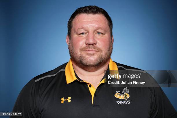 Dai Young, Director of Rugby of Wasps poses for a portrait during the Gallagher Premiership Rugby 2019-20 Season Launch at Twickenham Stadium on...