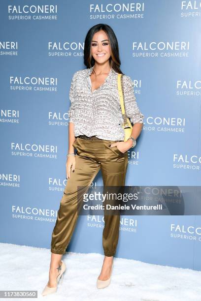 Giorgia Palmas attends the Falconeri fashion show on September 11, 2019 in Verona, Italy.