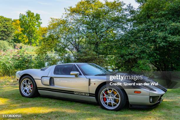 Ford GT 2005 sports car on display at the 2019 Concours d'Elegance at palace Soestdijk on August 25, 2019 in Baarn, Netherlands. This is the first...