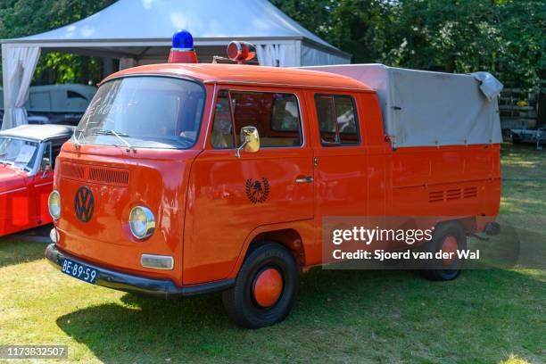 Volkswagen Transport T2 Fire engine on display at the 2019 Concours d'Elegance at palace Soestdijk on August 25, 2019 in Baarn, Netherlands. This is...