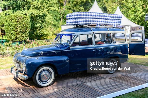 Volvo PV544 Duett station wagon classic estate car on display at the 2019 Concours d'Elegance at palace Soestdijk on August 25, 2019 in Baarn,...