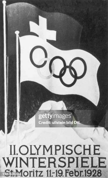 Poster of the Olympic games 1928 in St. Moritz