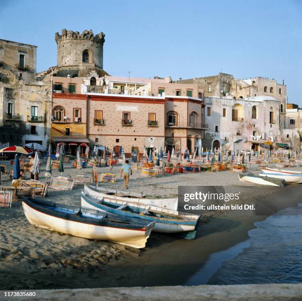 Beach in Forio on Ischia island