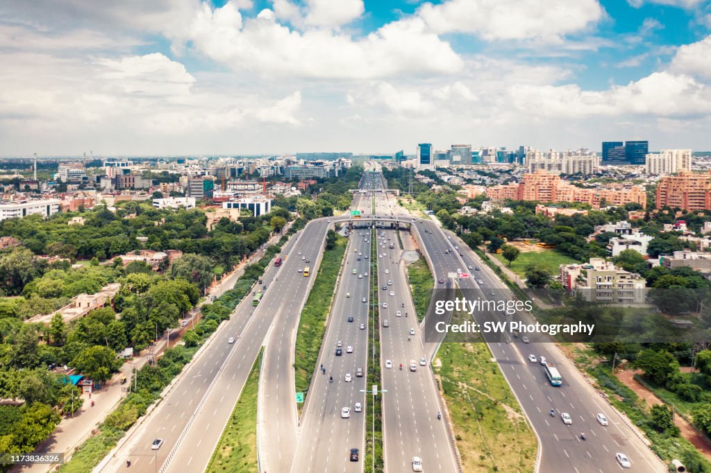 Highway in New Delhi, India