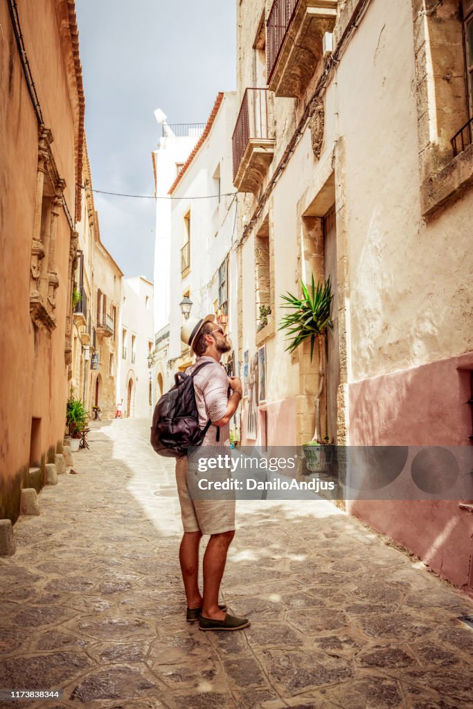 Traveler exploring the city