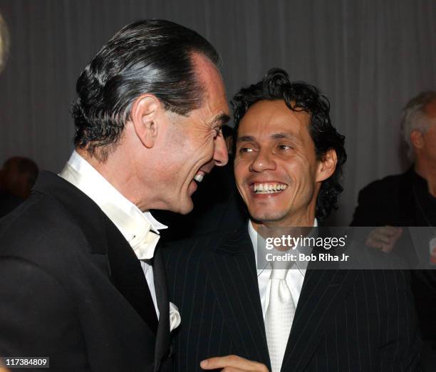 Marc Anthony and MGM chairman and CEO Alex Yemenidjian in Beverly Hills, Calif. On Saturday, Oct. 2, 2004 for the inaugural Noche de Ni-os Gala, a...