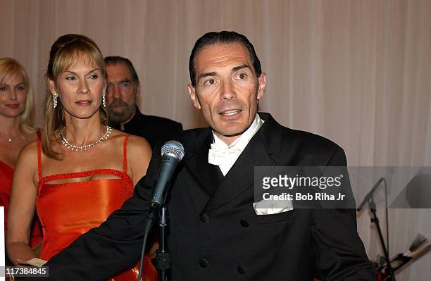 Child advocate Cheryl Saban and MGM chairman and CEO Alex Yemenidjian in Beverly Hills, Calif. On Saturday, Oct. 2, 2004 at the inaugural Noche de...