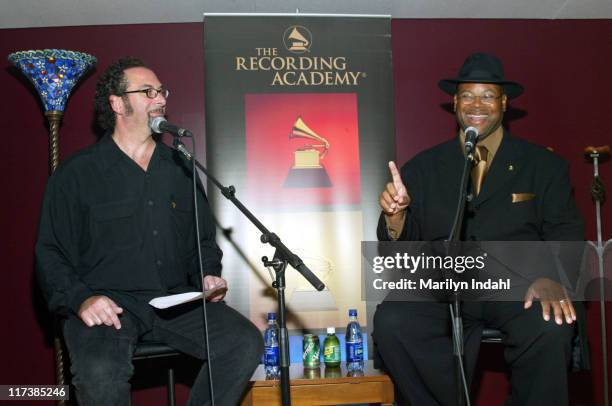 Bobby Z. And Jimmy Jam during GRAMMY Up Close and Personal with Jimmy Jam at Winterlund Studios in Minneapolis, MInnesotta, United States.