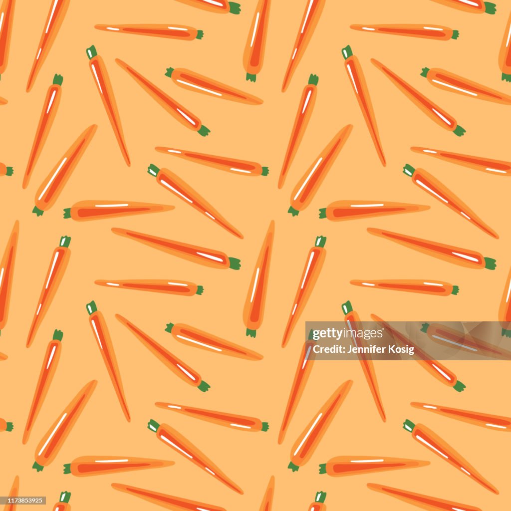 Seamless carrot illustration pattern