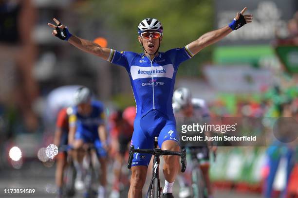 Arrival / Philippe Gilbert of Belgium and Team Deceuninck-QuickStep / Celebration / during the 74th Tour of Spain 2019, Stage 17 a 219,6km stage from...