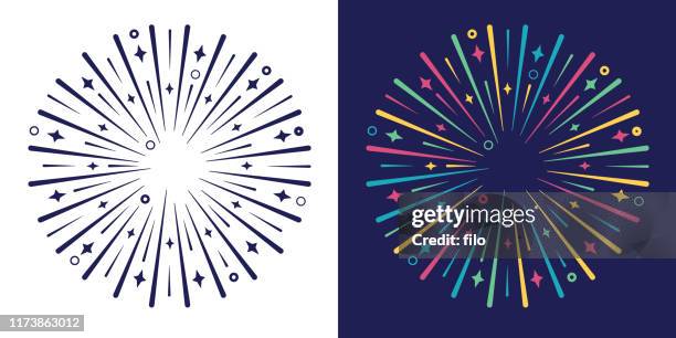 stockillustraties, clipart, cartoons en iconen met exploderen burst circle ontwerp element - fireworks vector