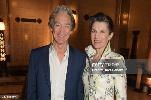 Guy Paul and Dame Harriet Walter attend The Academy Of Motion Pictures Arts And Sciences 2019 New Members Party during the 63rd BFI London Film...