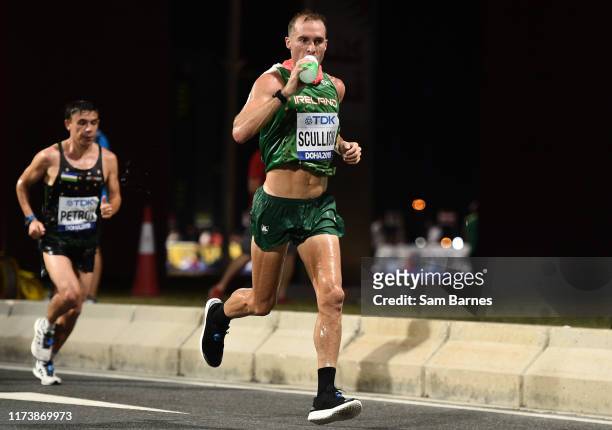 Doha , Qatar - 5 October 2019; Stephen Scullion of Ireland competing in the Men's Marathon during day nine of the 17th IAAF World Athletics...