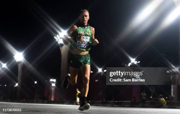 Doha , Qatar - 5 October 2019; Stephen Scullion of Ireland competing in the Men's Marathon during day nine of the 17th IAAF World Athletics...