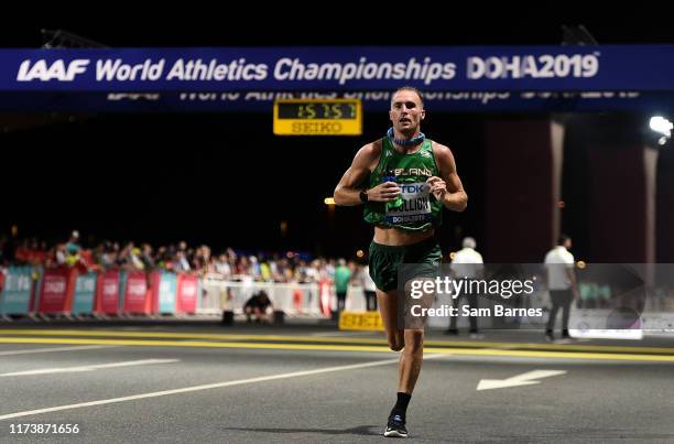 Doha , Qatar - 5 October 2019; Stephen Scullion of Ireland competing in the Men's Marathon during day nine of the 17th IAAF World Athletics...