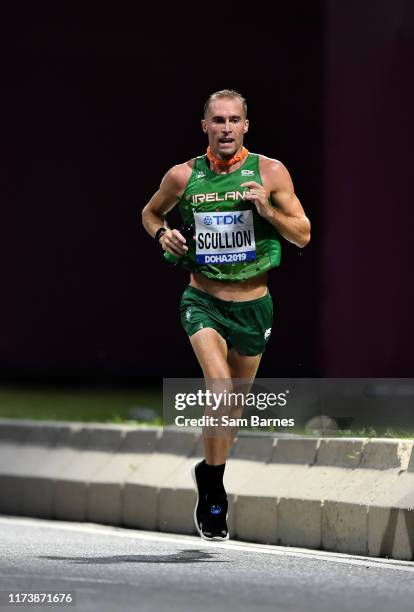 Doha , Qatar - 5 October 2019; Stephen Scullion of Ireland competing in the Men's Marathon during day nine of the 17th IAAF World Athletics...