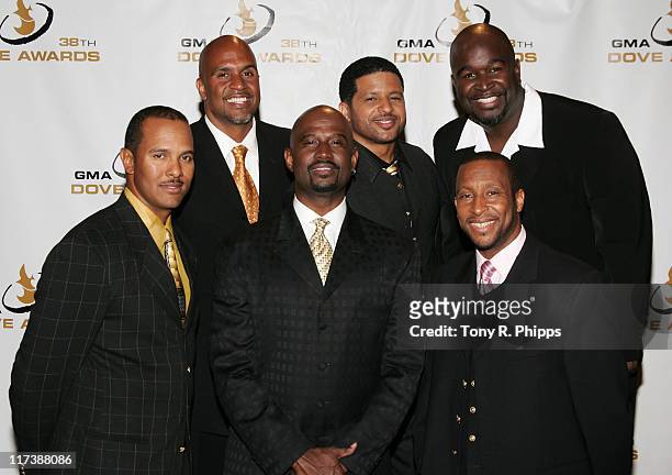 Take 6 during 38th Annual GMA DOVE Awards - Press Room at Grand Old Opry in Nashville, United States, United States.