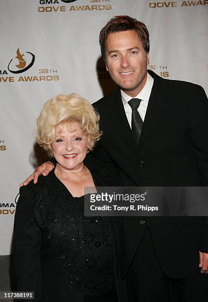 Brenda Lee and Michael W. Smith during 38th Annual GMA DOVE Awards - Press Room at Grand Old Opry in Nashville, United States, United States.