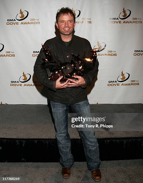 Chris Tomlin, Winner Artist of the Year during 38th Annual GMA DOVE Awards - Press Room at Grand Old Opry in Nashville, United States, United States.