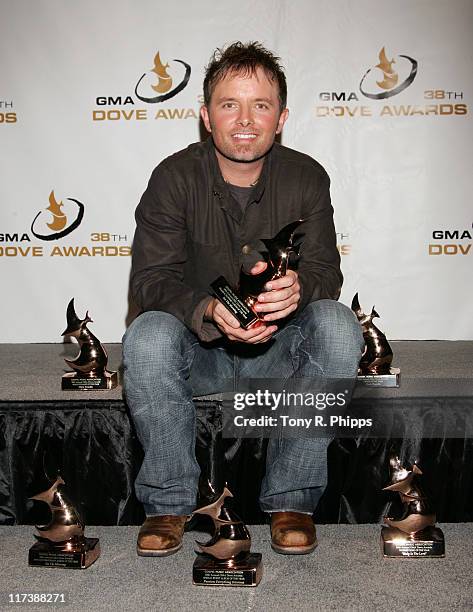 Chris Tomlin, Winner Artist of the Year during 38th Annual GMA DOVE Awards - Press Room at Grand Old Opry in Nashville, United States, United States.