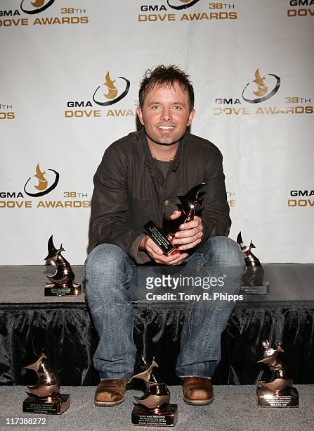 Chris Tomlin, Winner Artist of the Year during 38th Annual GMA DOVE Awards - Press Room at Grand Old Opry in Nashville, United States, United States.