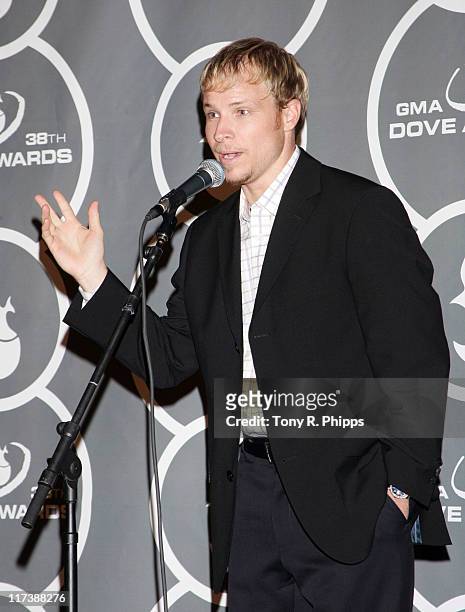 Brian Littrell during 38th Annual GMA DOVE Awards - Press Room at Grand Old Opry in Nashville, United States, United States.